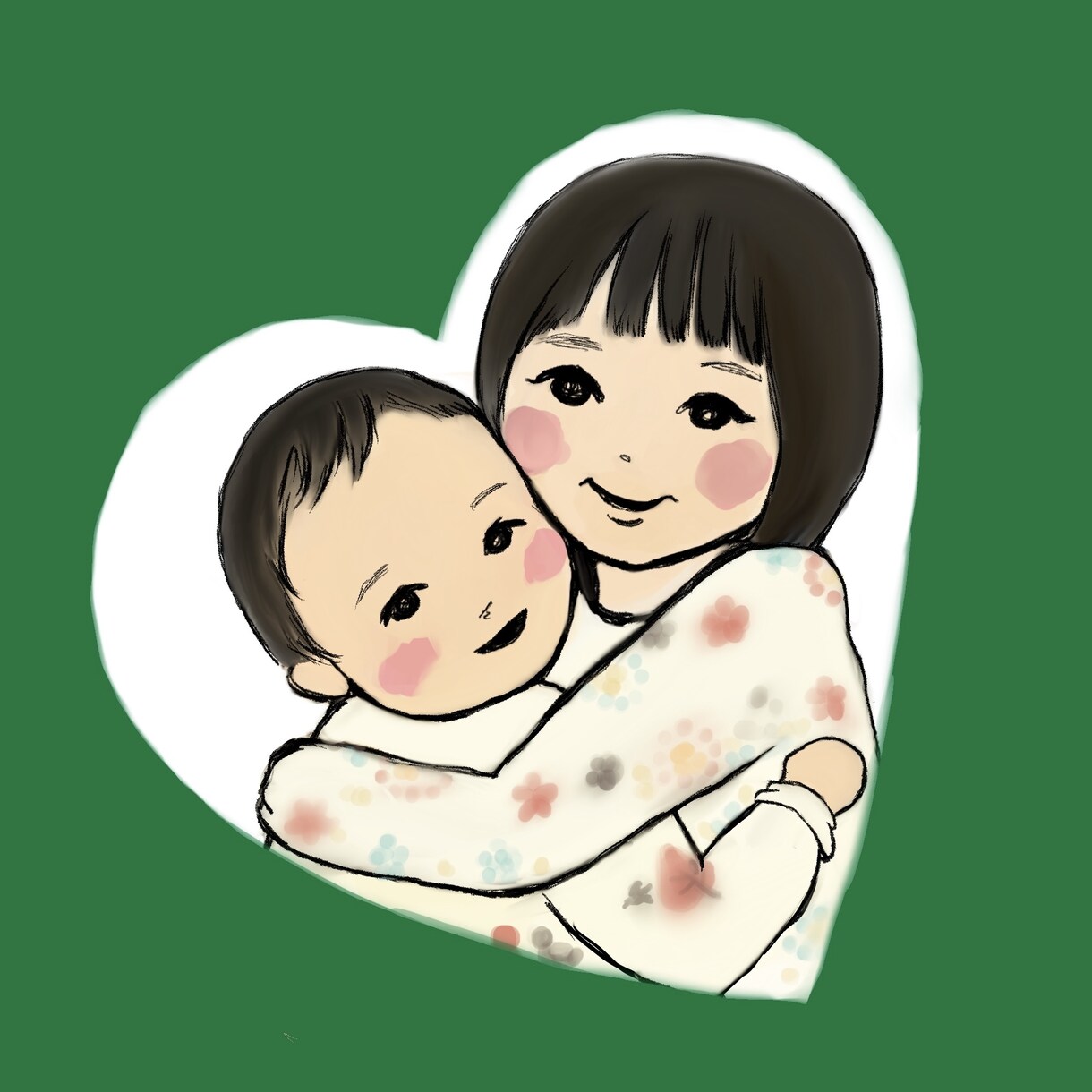 赤ちゃんの似顔絵描きます SNS向けのゆるふわ似顔絵を描きます！セットなら大人もOK イメージ5