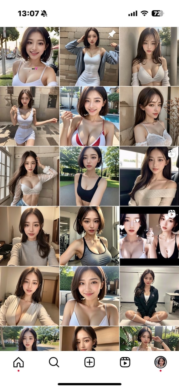 AI美女インスタアカウント0から構築、譲渡します アカウント作成+画像生成+運用+フォロワー1万まで全て丸投げ イメージ4