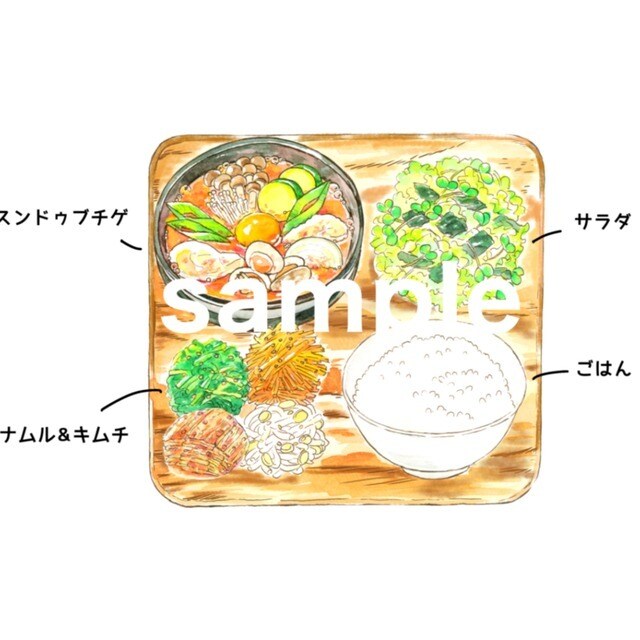 メニューイラスト描きます ナチュラルな水彩リアル画です。 イメージ3