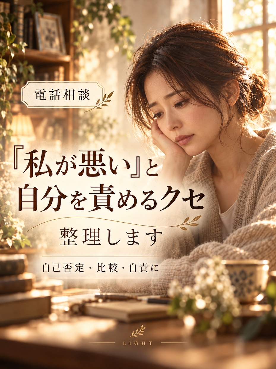 私が悪い、と自分を責めるクセを整理します 「反省」と「自分へのダメ出し」を切り分けます イメージ1
