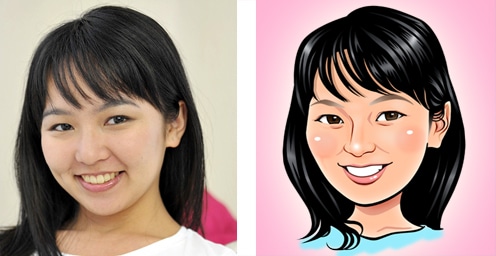 お写真から、笑顔の似顔絵を制作します アイコン用やご友人ご両親へのプレゼントにいかがですか♪ イメージ2