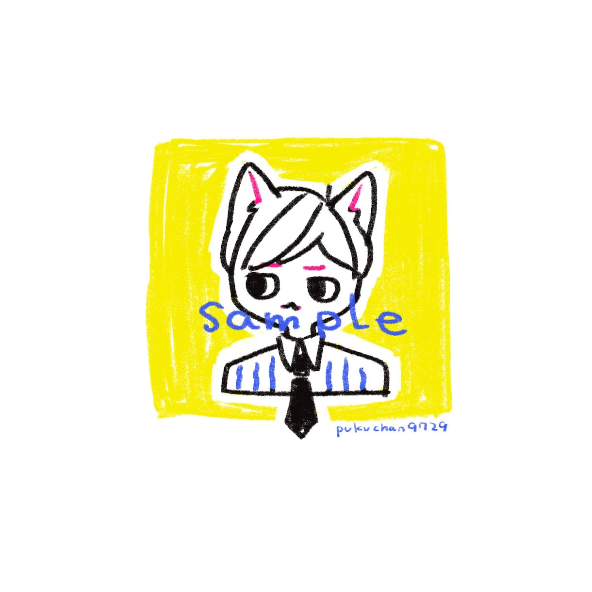 ゆるいシンプルイラストを作成します ＳＮＳアイコン・動画用サムネイルなど制作します イメージ2