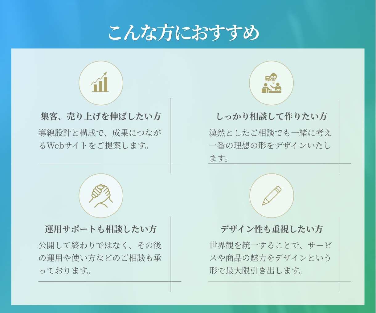 STUDIOでオリジナルホームページ制作します 導線、コピー、SEO、AI検索対策します｜実績50件以上 イメージ2