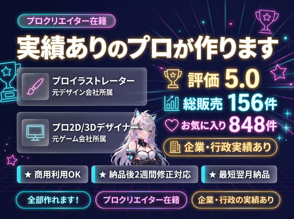 後発Vtuber制作と配信活動に必要な素材作ります 配信画面/背景/ネームロゴ/離席中/待機中/OP/EDセット イメージ13