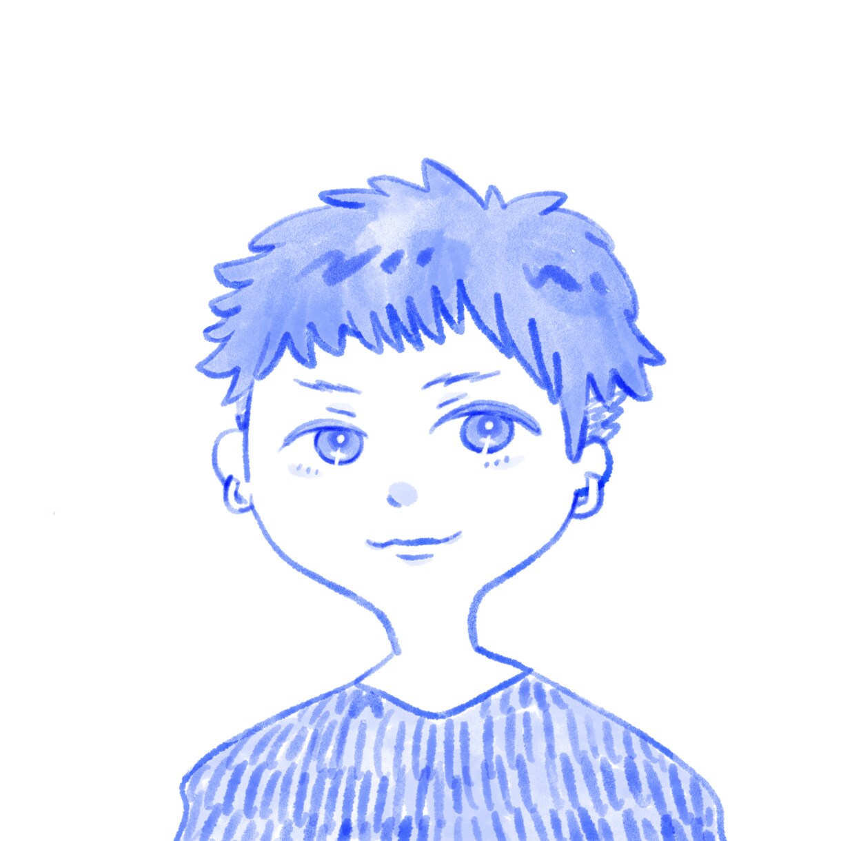 水彩テイストで可愛い雰囲気の似顔絵を描きます ●SNSのアイコン等に使っていただけるような似顔絵を描きます イメージ2