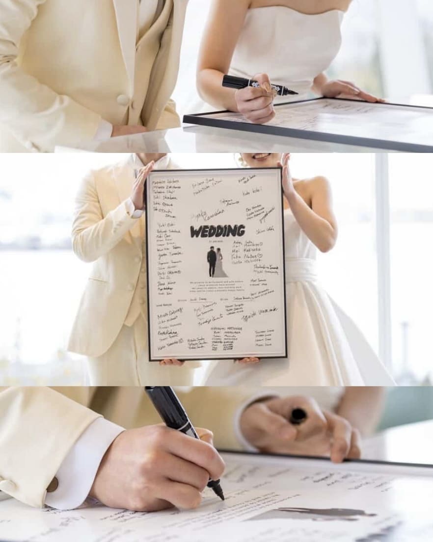 翌日納品可◎ ゲスト参加型の結婚証明書作成できます ご署名案内データ付✿世界にひとつだけの証明書◎ イメージ1