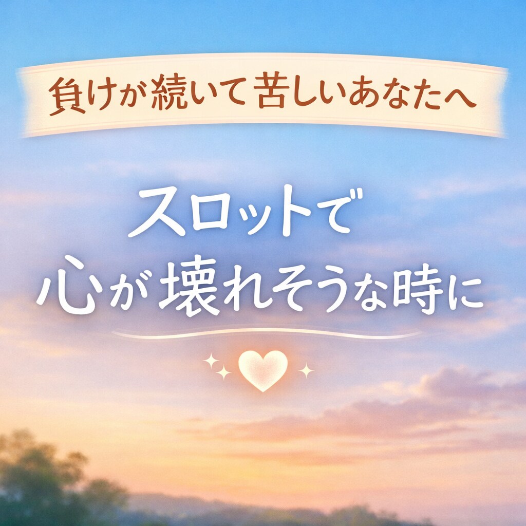 負け続けてしんどい方へ スロットの悩み聞きます スロットで疲れた心を整理 続ける？休む？一緒に考えましょう イメージ1