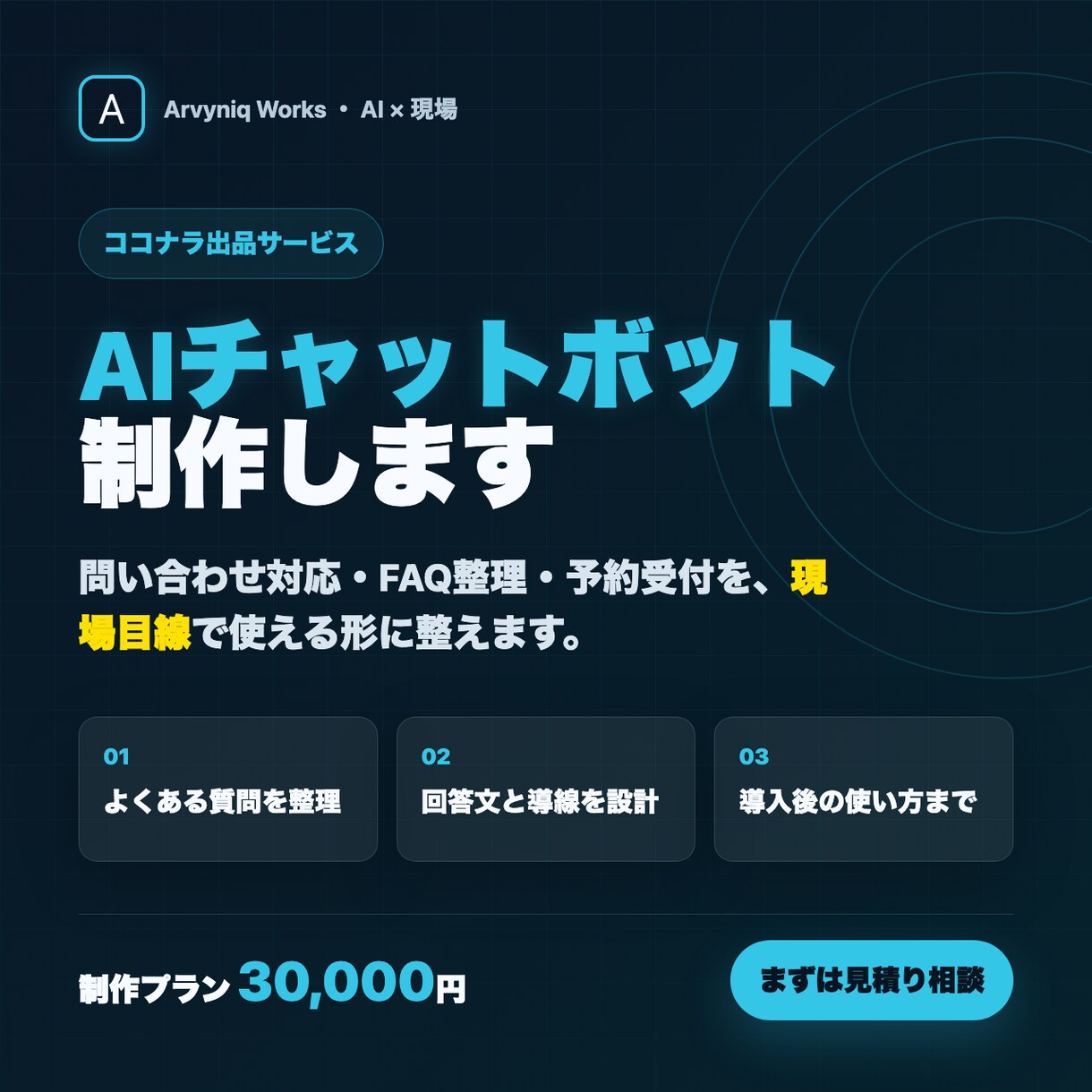 AIチャットボットを制作します 問い合わせ対応を現場目線で整えます イメージ1