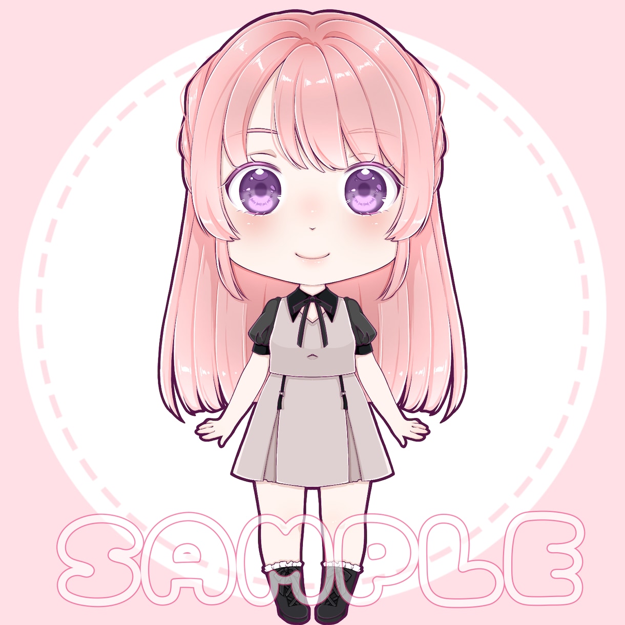 全身キャラの可愛いアイコンかきます SNS等のアイコンなどにオススメ ☆ イメージ1