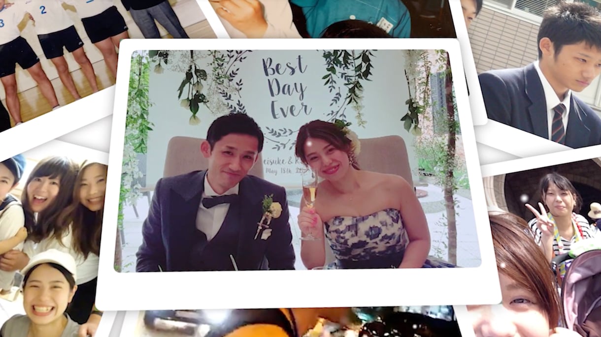 シンプルなのにおしゃれ！結婚式の動画作ります 4種類のスライドパターン！スマホだけでOK！高品質で早い。 イメージ2