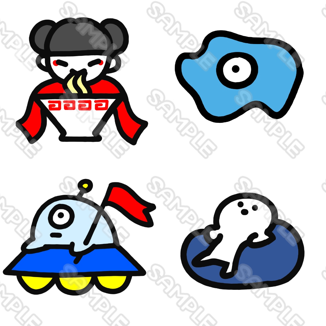 twitter&ブログ＆挿絵人外イラスト作成します 人以外ならOK！動物・食べ物・モノのキャラ描きます！ イメージ4