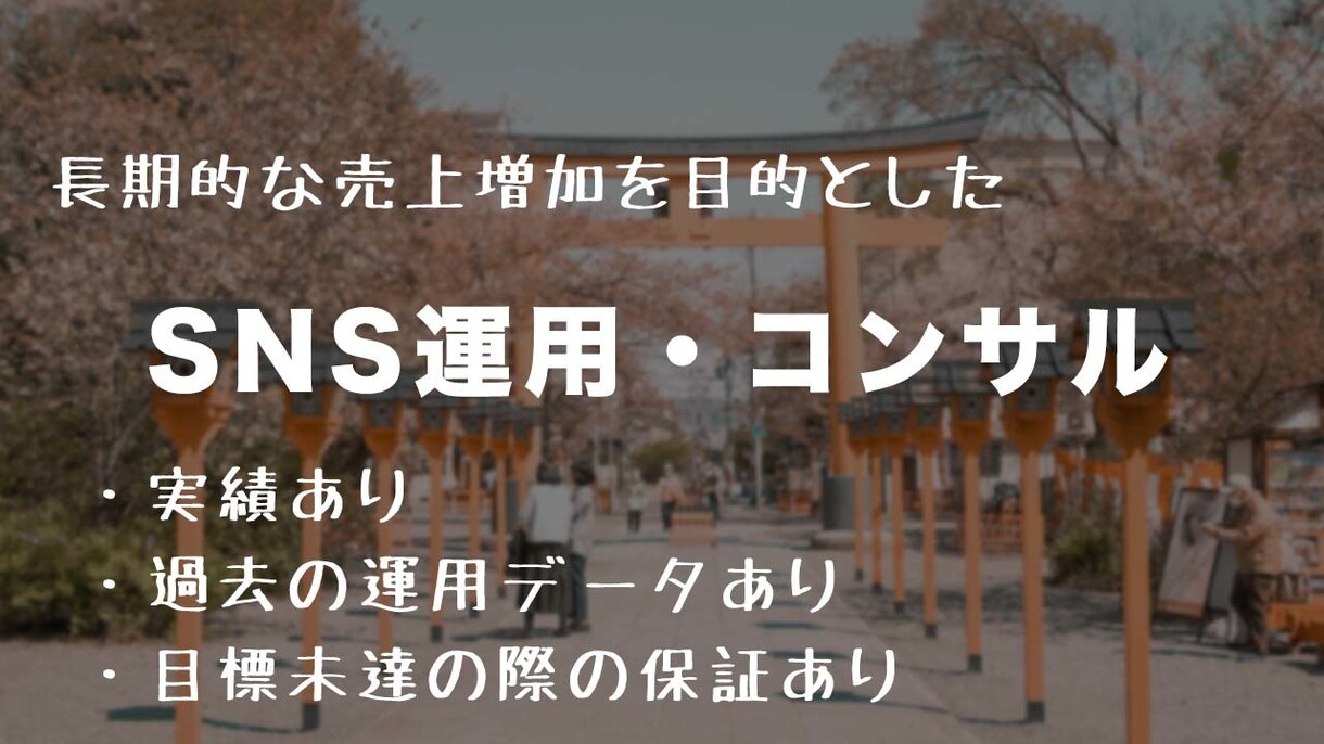 SNSで長期的な売上増加を実現します 過去の運用データに基づいた確度の高い運用 イメージ1