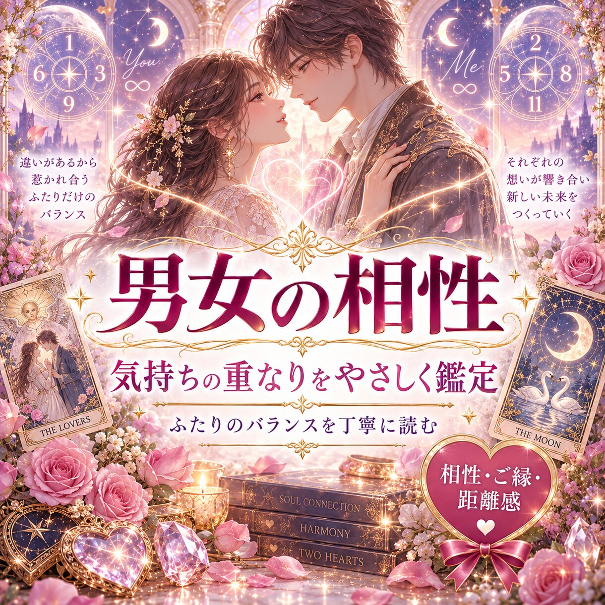 霊感タロット×数秘術であなたの恋愛、結婚占います 霊感タロット×数秘術でお相手の気持ちと二人のご縁を占います。 イメージ2