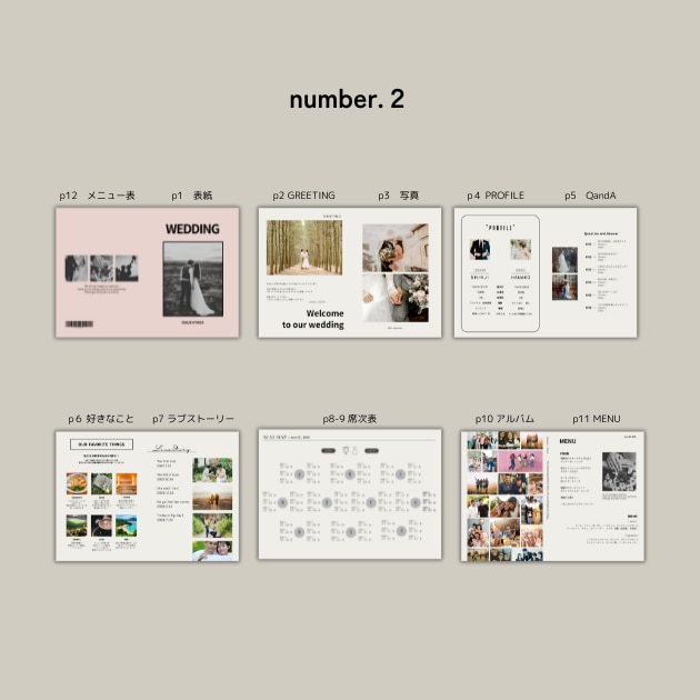 洋書UNION風プロフィールブックが作れます 【Canva対応】結婚式プロフィールブック雑誌風テンプレート イメージ5