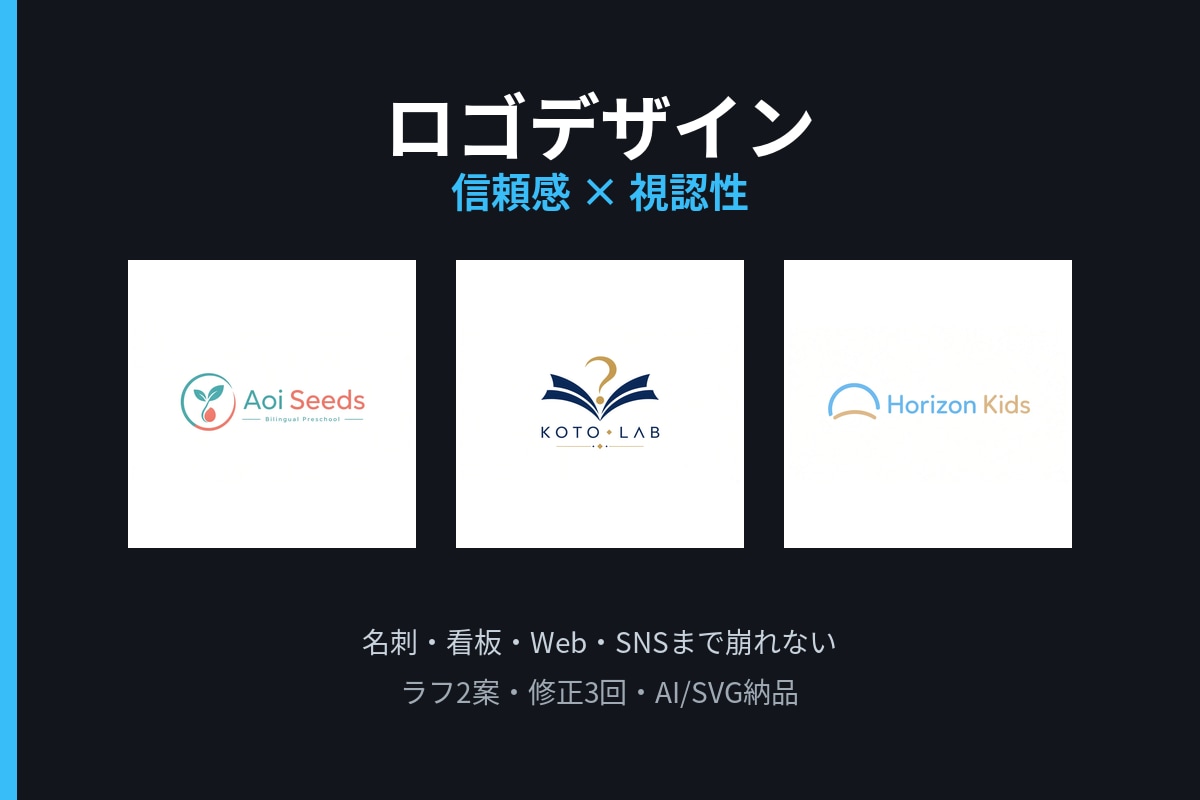 ロゴデザインを名刺・看板・Web向けに作ります 信頼感と視認性を大切にしたロゴを制作します イメージ1