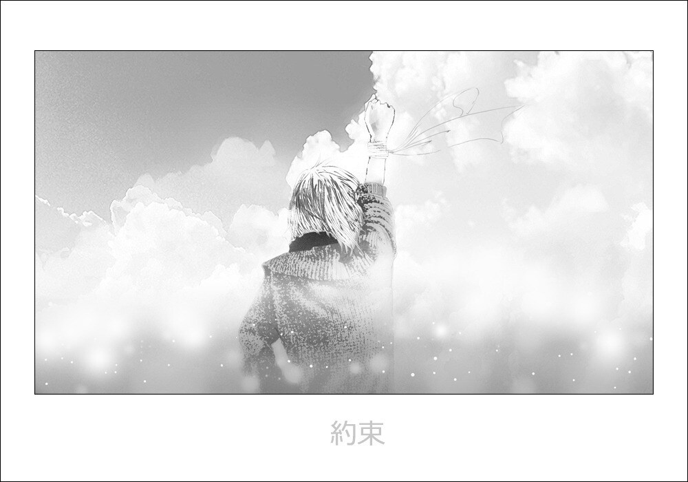 感情が伝わるモノクロイラストをお描き致します モノクロイラストの一枚絵絵や挿絵 イメージ6
