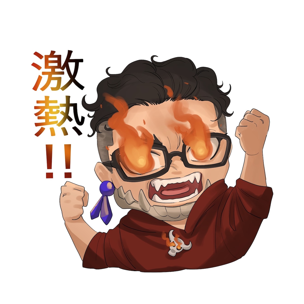 配信者の方向け！スタンプ作成いたします 可愛いミニキャラでスタンプ向きのイラストを作成致します イメージ4