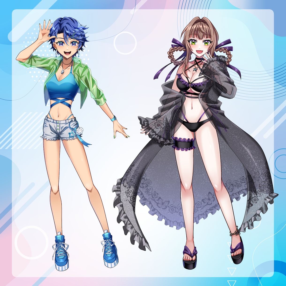 女性キャラ立ち絵を制作します IRIAMやTRPGに！立ち絵イラストを制作します イメージ4