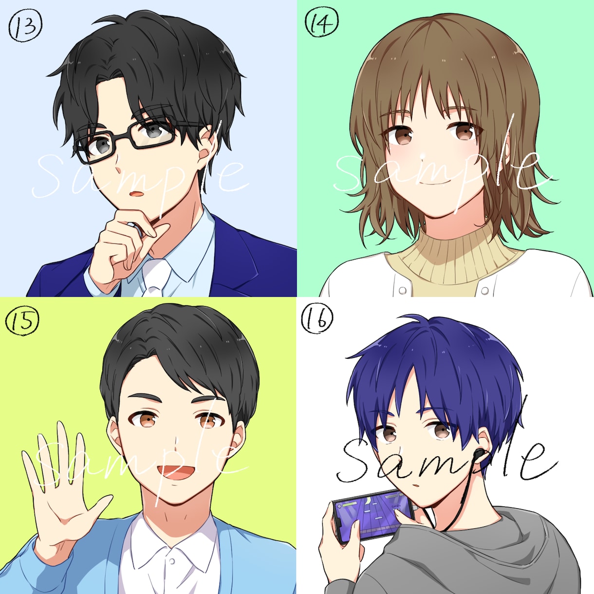 SNS用アイコン描きます 可愛い・格好いいイラストを提供致します。 イメージ4