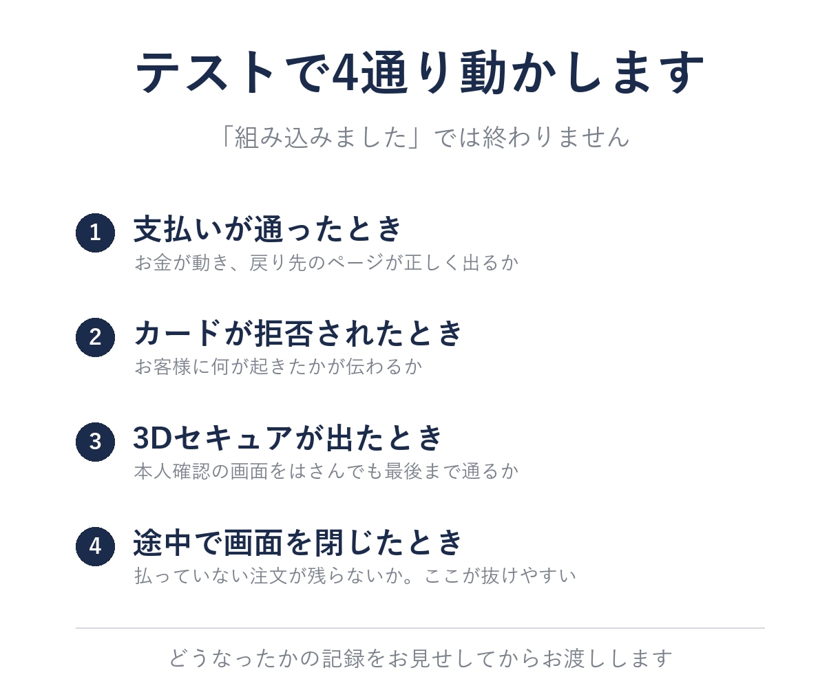 Stripeのカード決済を導入します 本番の鍵はお預かりしません｜テストで動かしてお渡し イメージ2