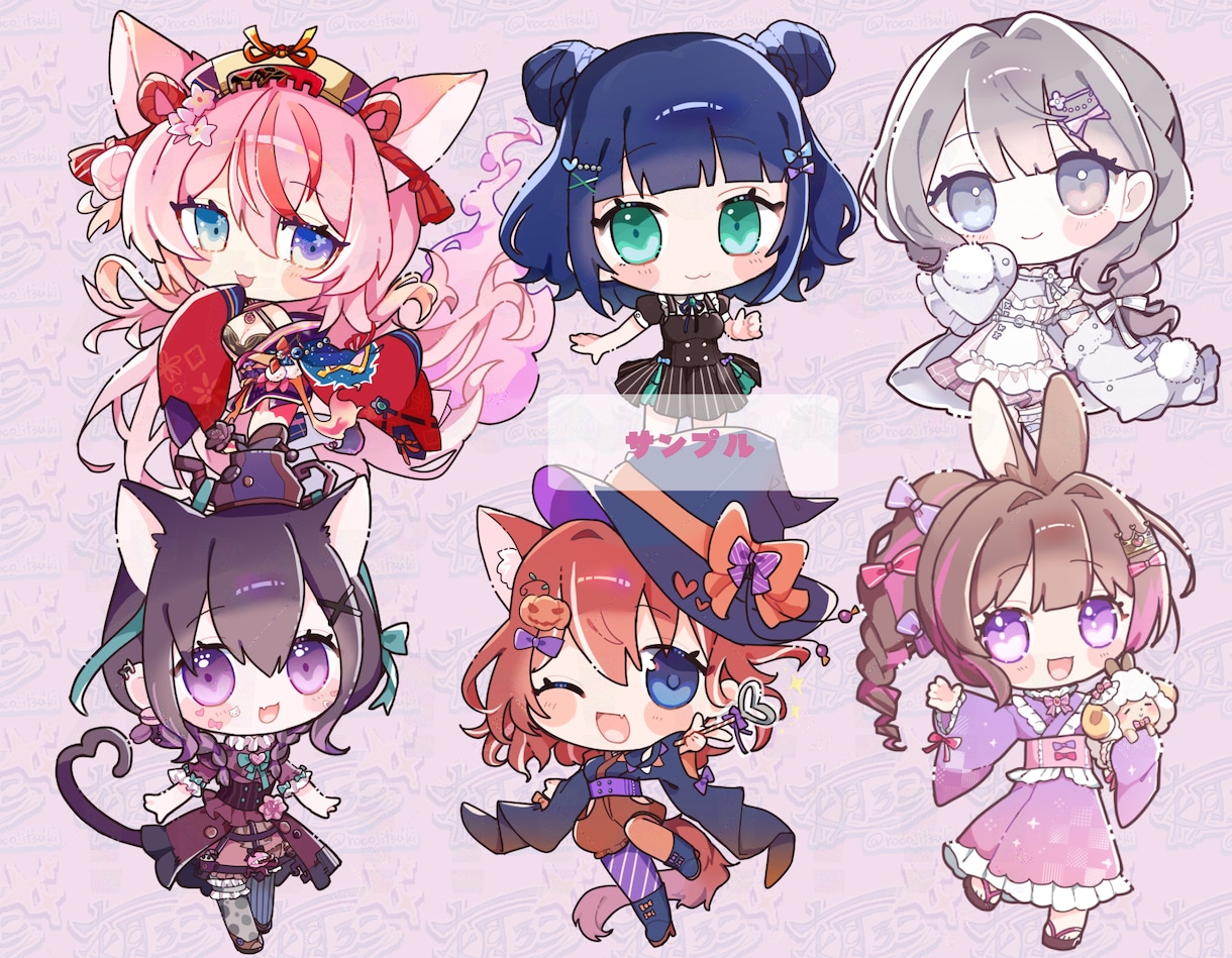 もちぷにっとしたデフォルメをお描きします あなたのキャラをかわいくデフォルメ/SD/ミニキャラ化！ イメージ4