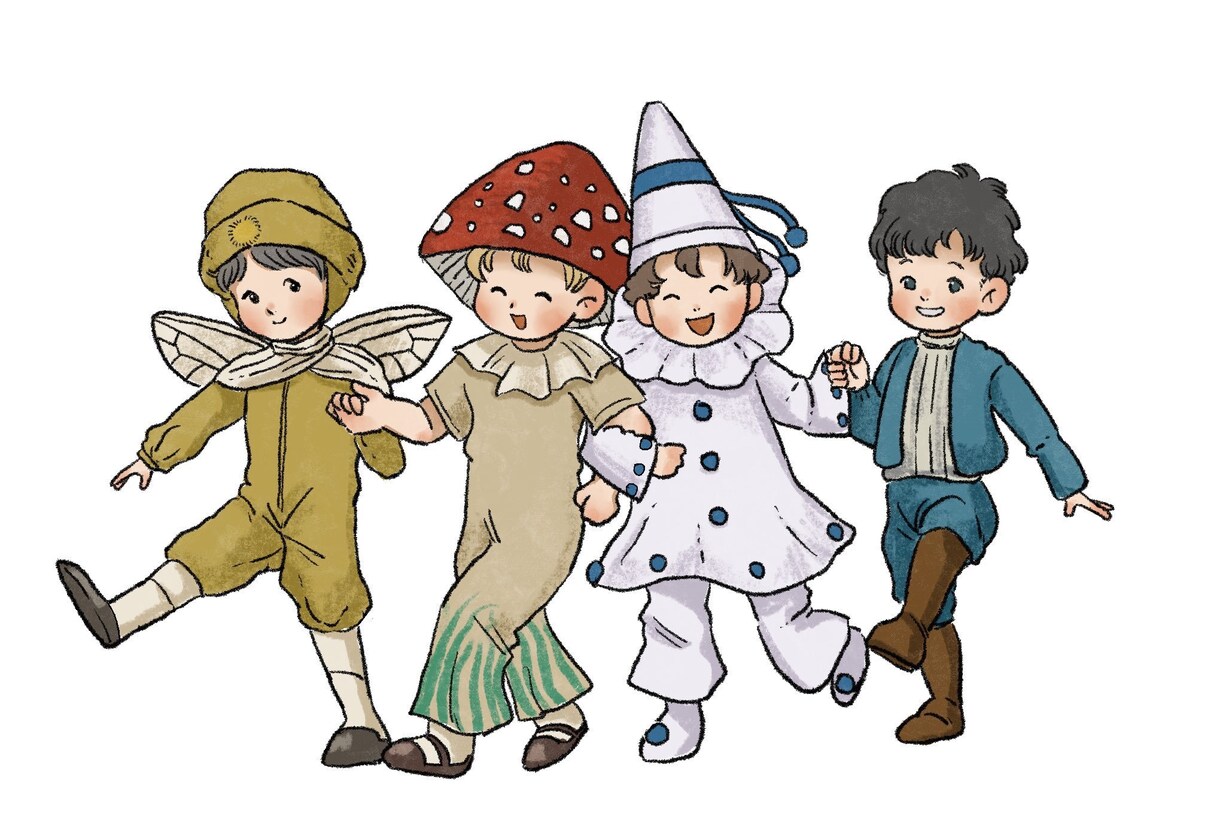 レトロでかわいい子どものイラストを描きます お子様の似顔絵、アイコン、挿絵などに！ イメージ2