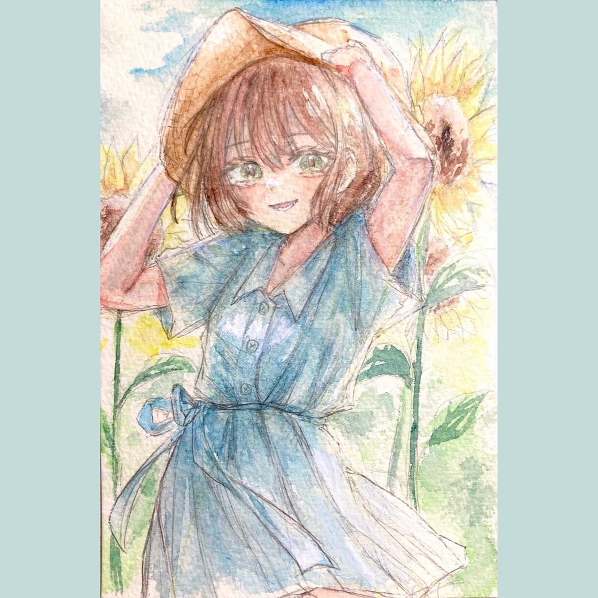 アナログで水彩イラスト描きます かわいいほわほわ水彩や闇を感じるイラスト！プレゼント用にも！ イメージ2