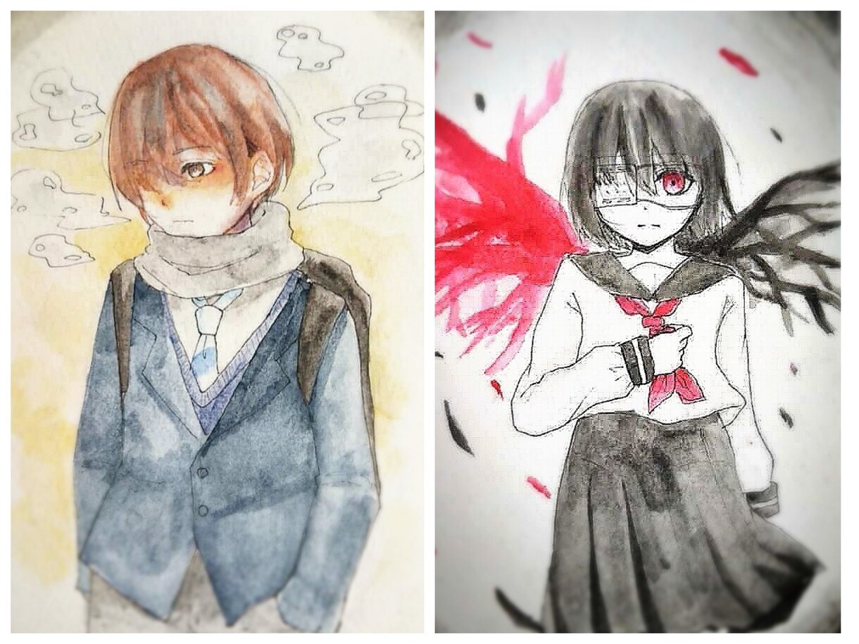 アナログ透明水彩絵描きます 自分だけが使える絵が欲しい方、オリキャラを形にしたい方必見！ イメージ6