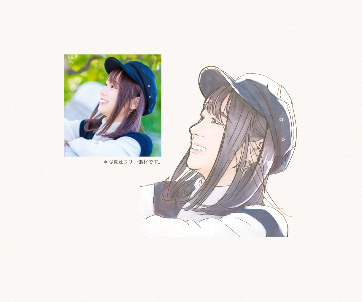 写真を元におしゃれな似顔絵お描きします ビジネス・副業用名刺、SNSアイコンに◎プレゼントにも イメージ3