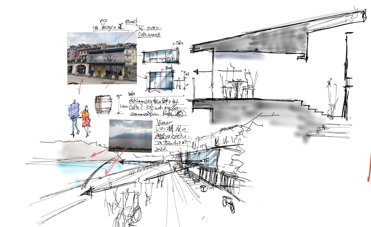 ラフスケッチを描きます デザイン賞を多数受賞したデザイナーが空間を豊かに創造します イメージ2