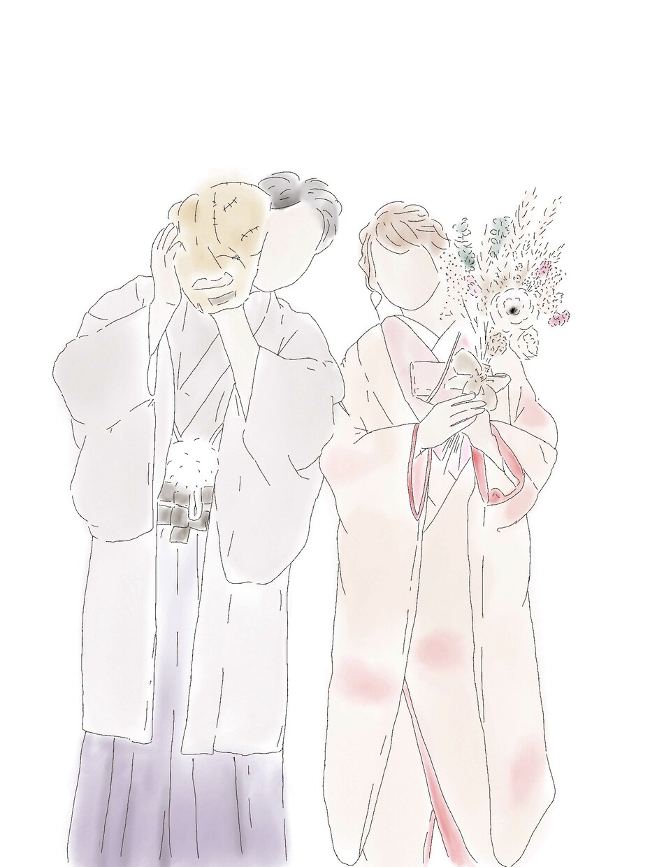 写真をもとに線画ニュアンスイラスト描きます じんわり柔らかい雰囲気に♡家族写真やウェルカムボードなど○ イメージ4