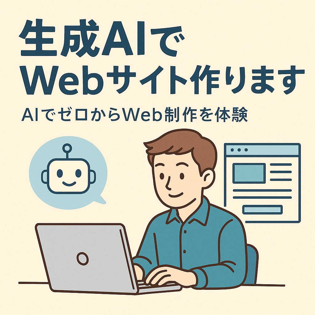 生成AIで簡単Web制作教えます AIでゼロからWeb制作を体験 イメージ1