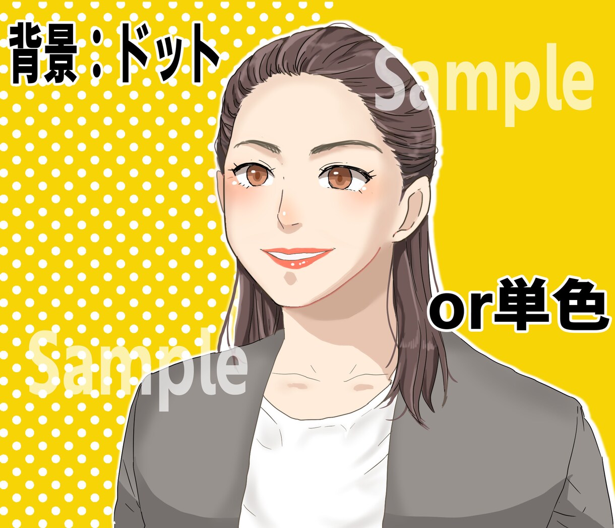 限定SALE★漫画アニメ風似顔絵アイコン作成します ★漫画アニメ調で目を引く、親しみやすい表情アイコン★ イメージ3