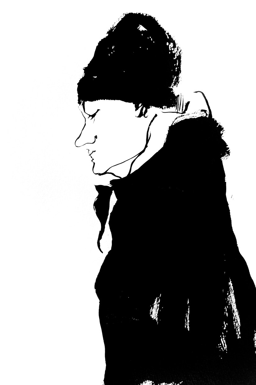 2枚セット！シンプルでカッコいい似顔絵描きます 使いやすさ◎筆跡が見えるシンプルイラストです イメージ4