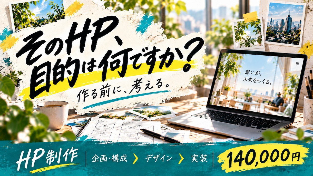 目的から考えるホームページを制作します 企画・構成から一緒に考えるHP制作 イメージ1