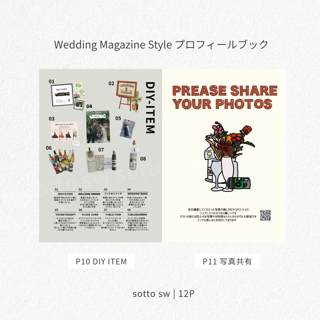 Wedding Magazine が提供します 12ページ編成で大満足◎ カスタム豊富なオリジナルブックに！ イメージ7