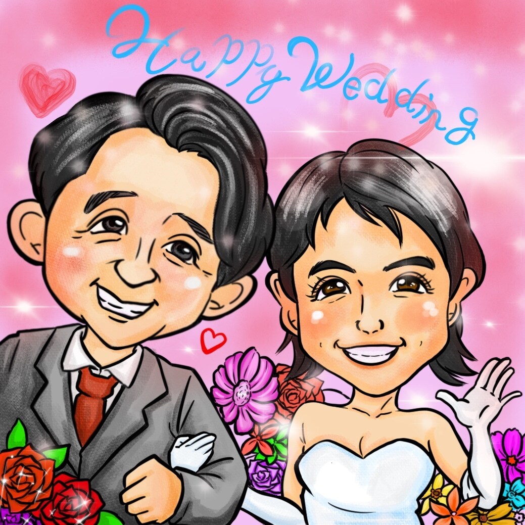 家族、お祝い似顔絵描きます 暖かくコミカルでそっくり似顔絵優しい絵柄 イメージ1