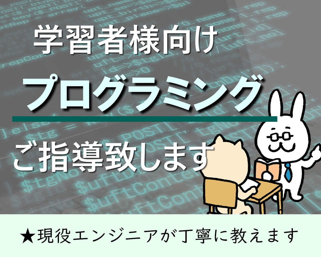 学習者様向けにプログラミングのご指導をいたします 現役プロが言語問わず丁寧にプログラミングを教えます イメージ1