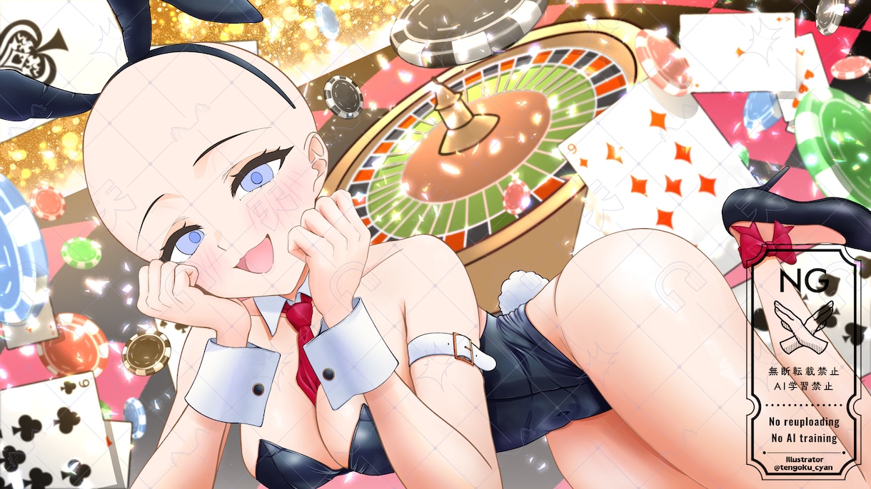 商用利用可！量産一枚絵【バニー】を描きます ライバー活動をお手伝い！サムネ/パネル開け/おはV/アイコン イメージ5