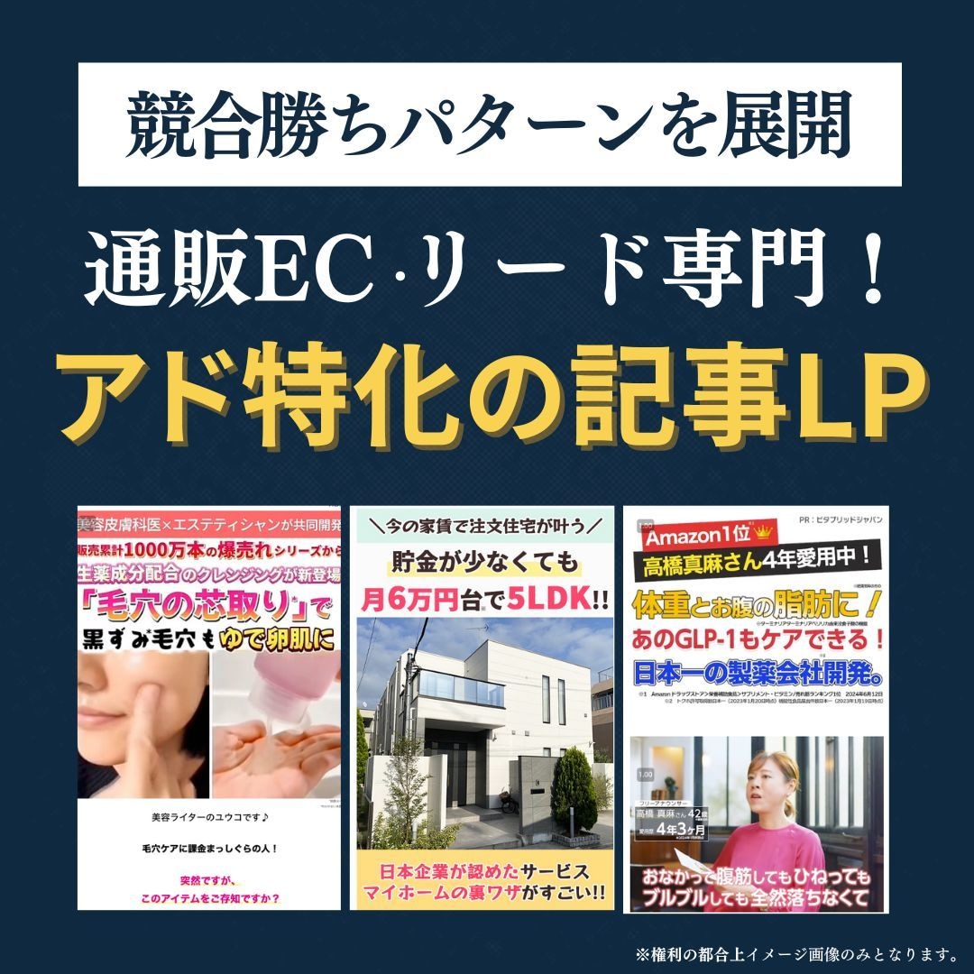 美容健康通販特化！獲得できる記事LP を制作します 【実績あり】記事1本でCV数＆LTV最大化 イメージ1
