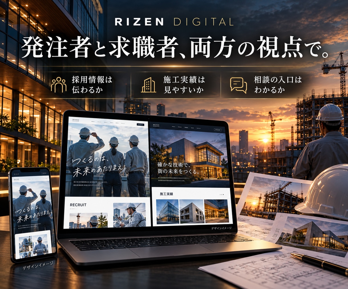 建設会社のHPを採用・集客目線で診断します 職人採用・元請獲得・SEO/AIOの改善点を見える化！ イメージ4