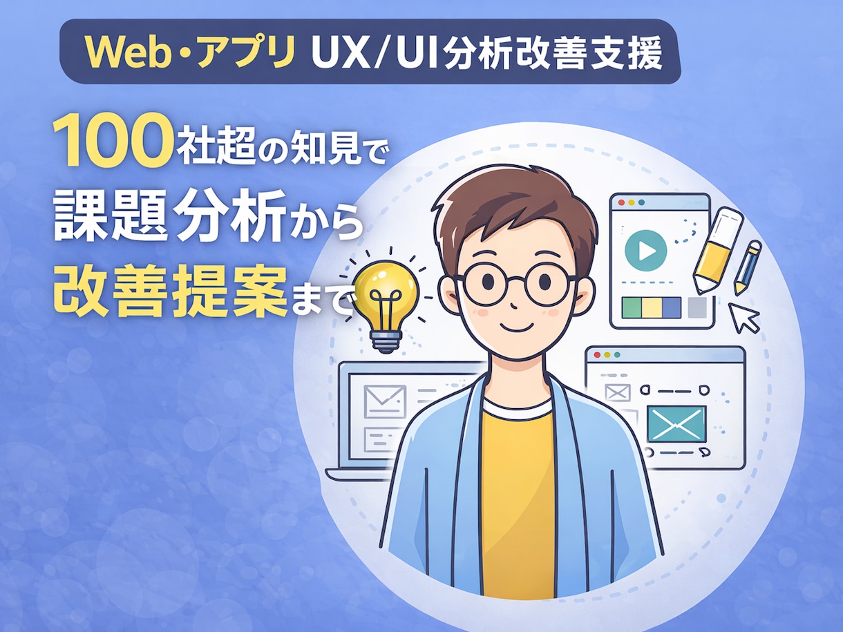 Web・アプリのUX/UI課題分析と改善提案します 100社超の実績でプロが課題抽出から改善策まで対応 イメージ1