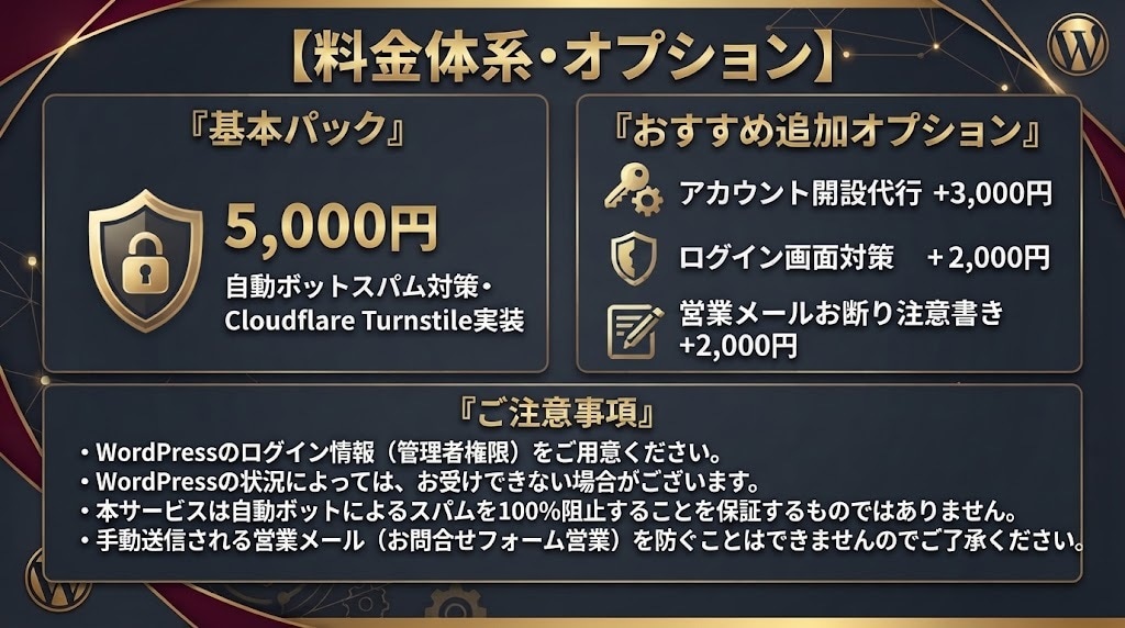 Wordpressボットによるスパム対策します ボットによる問い合わせ迷惑メールやログイン総攻撃 対策します イメージ3