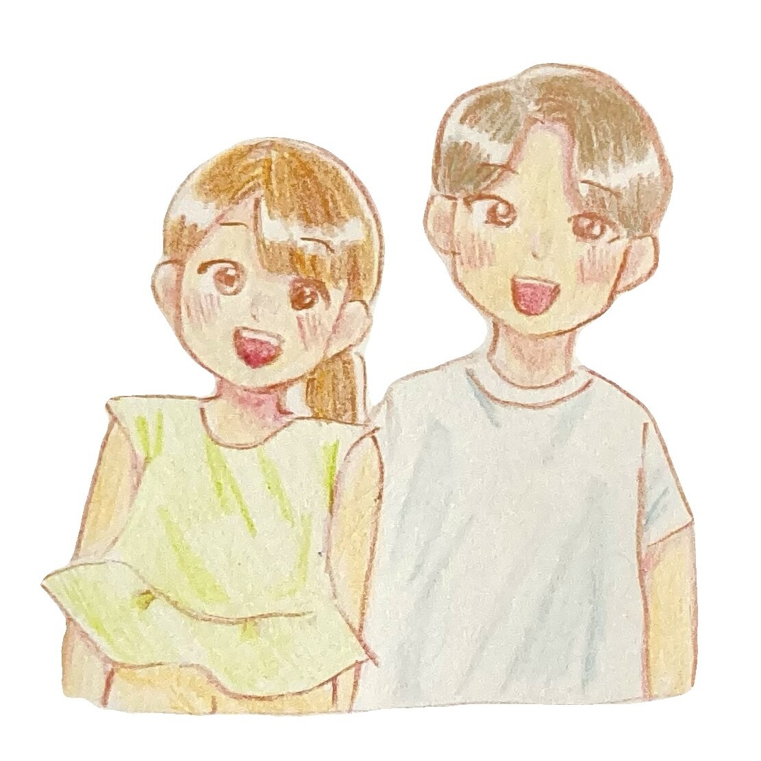 優しいタッチの絵を描きます 色鉛筆などでの似顔絵を描きます！ イメージ2