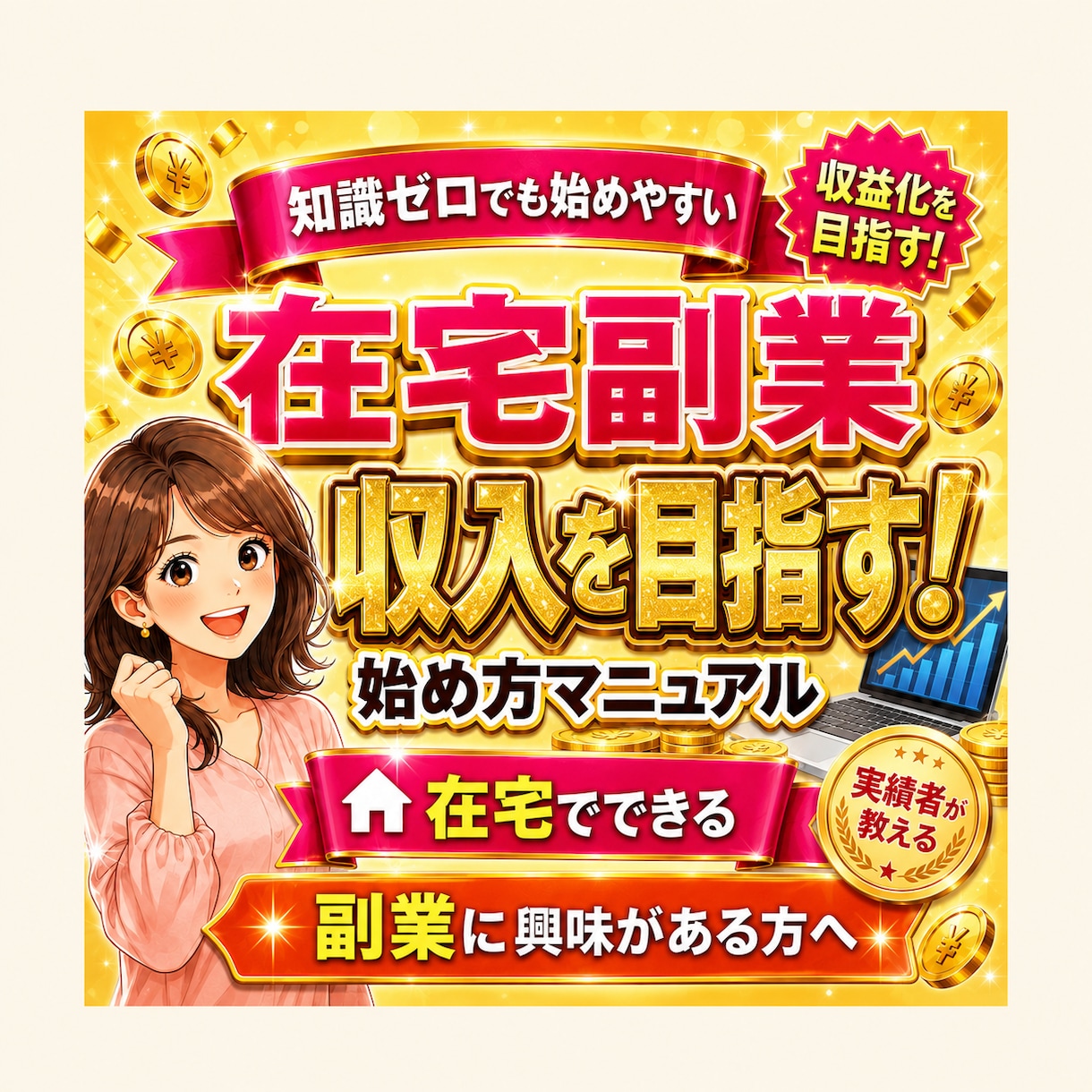 毎月の収入にプラスを目指す在宅副業術を教えます 初心者でも収益化を目指せる実践マニュアル イメージ1