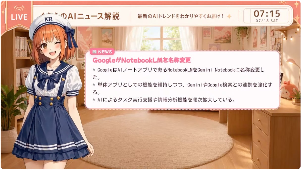 AIキャラ自動配信の構成と費用を診断します 作る前に、できる構成と費用を見える化します。 イメージ2