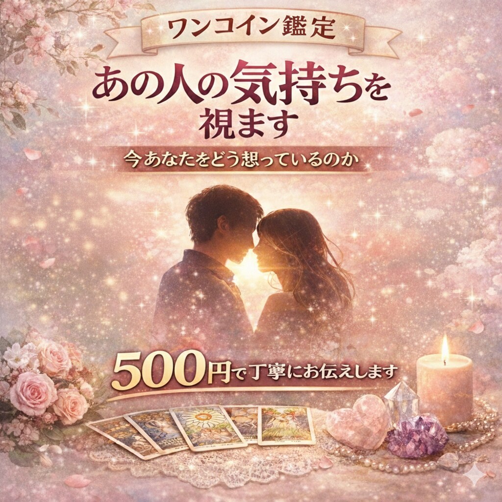 あの人の本音を視ます 今あなたをどう想っているのかをワンコインで占います イメージ1