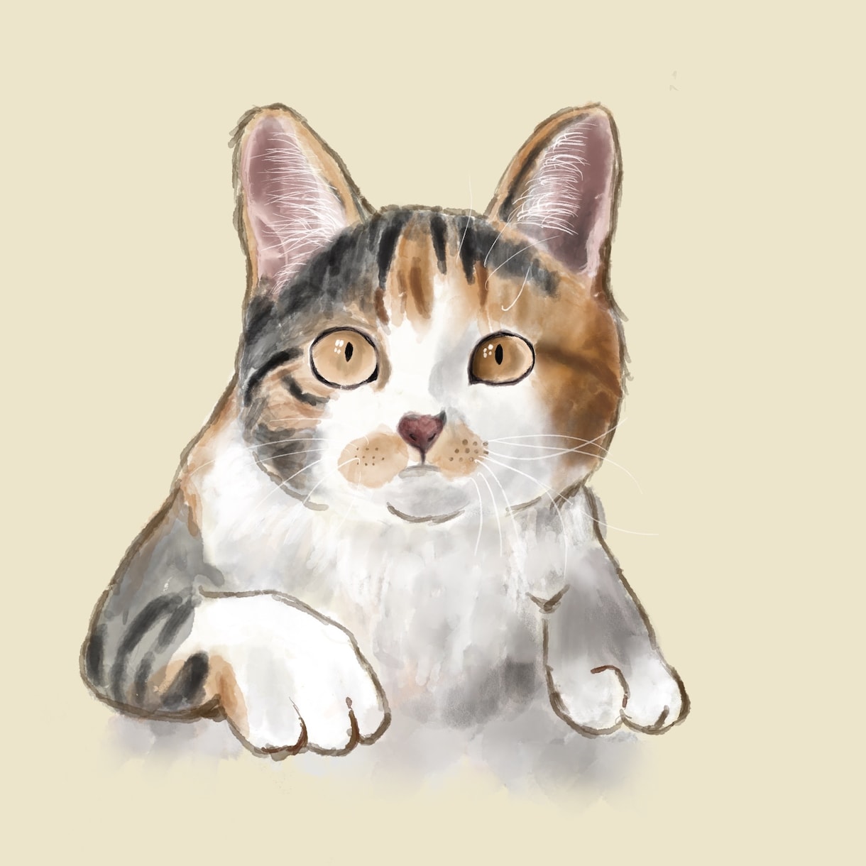 愛猫さんのイラストを描きます ちょっぴりリアルでおしゃれな雰囲気に仕上げます イメージ6