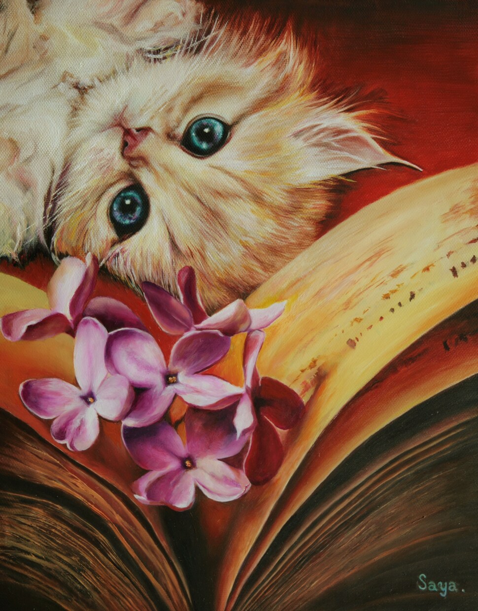 猫好きのプロの画家があなたの愛猫を油絵で描きます 世界一可愛い愛猫チャンをアート世界の主役として描きます イメージ9