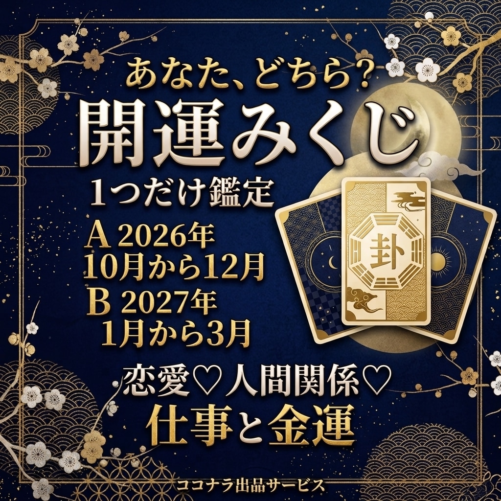 開運おみくじ✨仕事・恋愛1つズバリ易タロット視ます 貴方の知りたい2026年３か月か2027年3か月１点一言鑑定 イメージ2